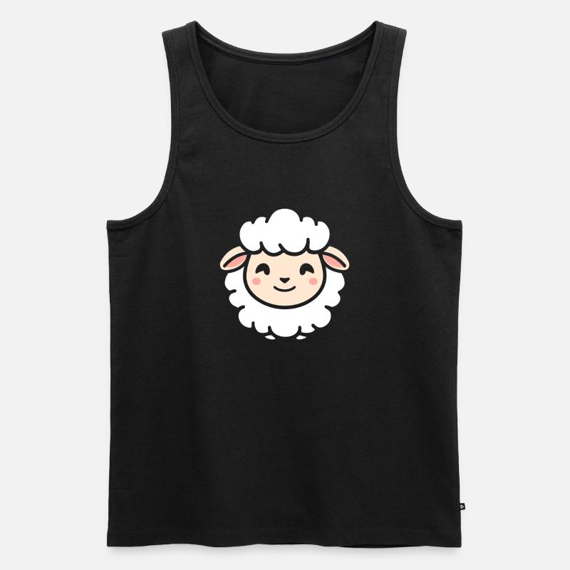 Schaf - Männer Premium Bio Tank Top - Schwarz