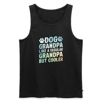 Cadeaux de grand-père chien - Débardeur bio Premium Homme - noir - Devant - Michal (187cm)