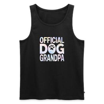 Cadeaux de grand-père chien - Débardeur bio Premium Homme - noir - Devant - AI Model Male 178 light (178cm)