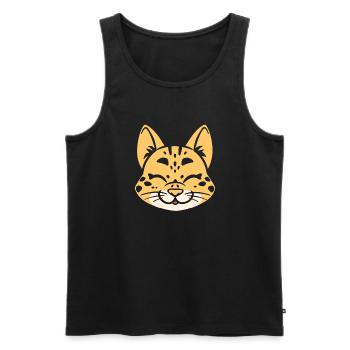Serval - Männer Premium Bio Tank Top - Schwarz - Vorne - AI Model Male 178 light (178cm)