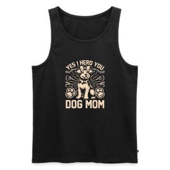 Dog Mom Gifts for Women - Männer Premium Bio Tank Top - Schwarz - Vorne - Michal (187cm)