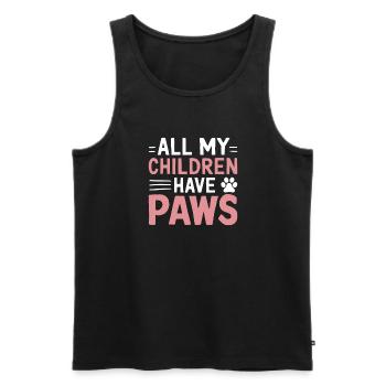 Dog Mom Gifts for Women - Männer Premium Bio Tank Top - Schwarz - Vorne - Michal (187cm)