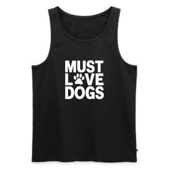 Dog Mom Gifts for Women - Männer Premium Bio Tank Top - Schwarz - Vorne - Michal (187cm)