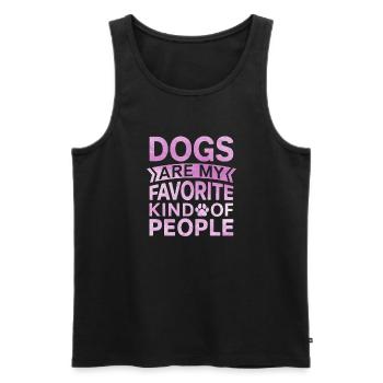 Dog Mom Gifts for Women - Männer Premium Bio Tank Top - Schwarz - Vorne - Michal (187cm)