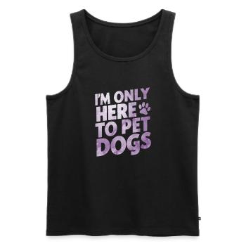 Cadeaux de maman chien pour femmes - Débardeur bio Premium Homme - noir - Devant - Michal (187cm)