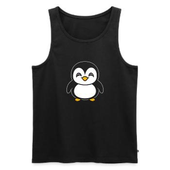 penguin - Men's Premium Organic Tank Top - black - Front - Michal (187cm)