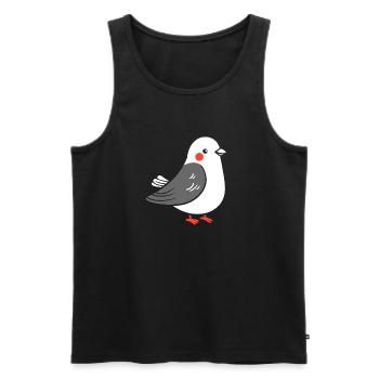 Taube - Männer Premium Bio Tank Top - Schwarz - Vorne - AI Model Male 178 light (178cm)