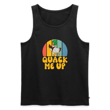 Duck Gifts for Duck Lovers - Men's Premium Organic Tank Top - black - Front - Michal (187cm)