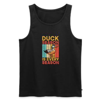 Duck Gifts for Duck Lovers - Men's Premium Organic Tank Top - black - Front - AI Model Male 178 light (178cm)