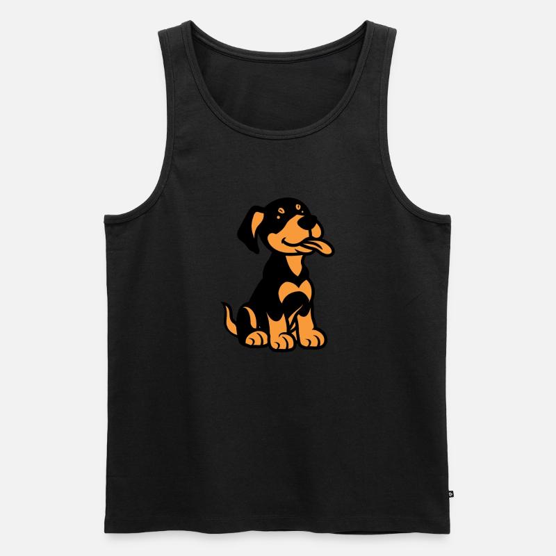 Dobermann - Männer Premium Bio Tank Top - Schwarz