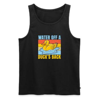 Duck Gifts for Duck Lovers - Men's Premium Organic Tank Top - black - Front - Michal (187cm)