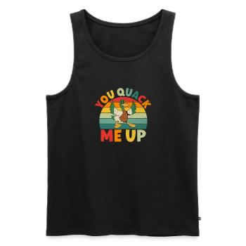 Duck Gifts for Duck Lovers - Men's Premium Organic Tank Top - black - Front - AI Model Male 178 light (178cm)