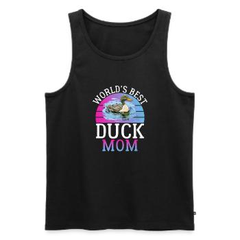 Duck Gifts for Duck Lovers - Men's Premium Organic Tank Top - black - Front - AI Model Male 178 light (178cm)