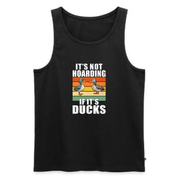 Duck Gifts for Duck Lovers - Men's Premium Organic Tank Top - black - Front - Michal (187cm)
