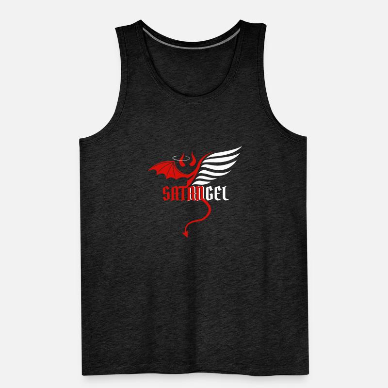 Angel devil devil good evil good evil joke Men's Premium Organic Tank Top