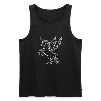 Licorne - Licorne - Débardeur bio Premium Homme - noir - Devant - AI Model Male 178 light (178cm)