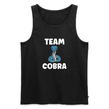 cobra - Débardeur bio Premium Homme - noir - Devant - AI Model Male 178 light (178cm)
