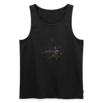 Weinen in kursiver, emotionaler, weicher Mädchenästhetik - Männer Premium Bio Tank Top - Schwarz - Vorne - AI Model Male 178 light (178cm)