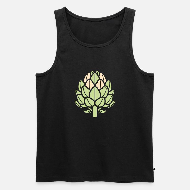 Artischocke - Männer Premium Bio Tank Top - Schwarz