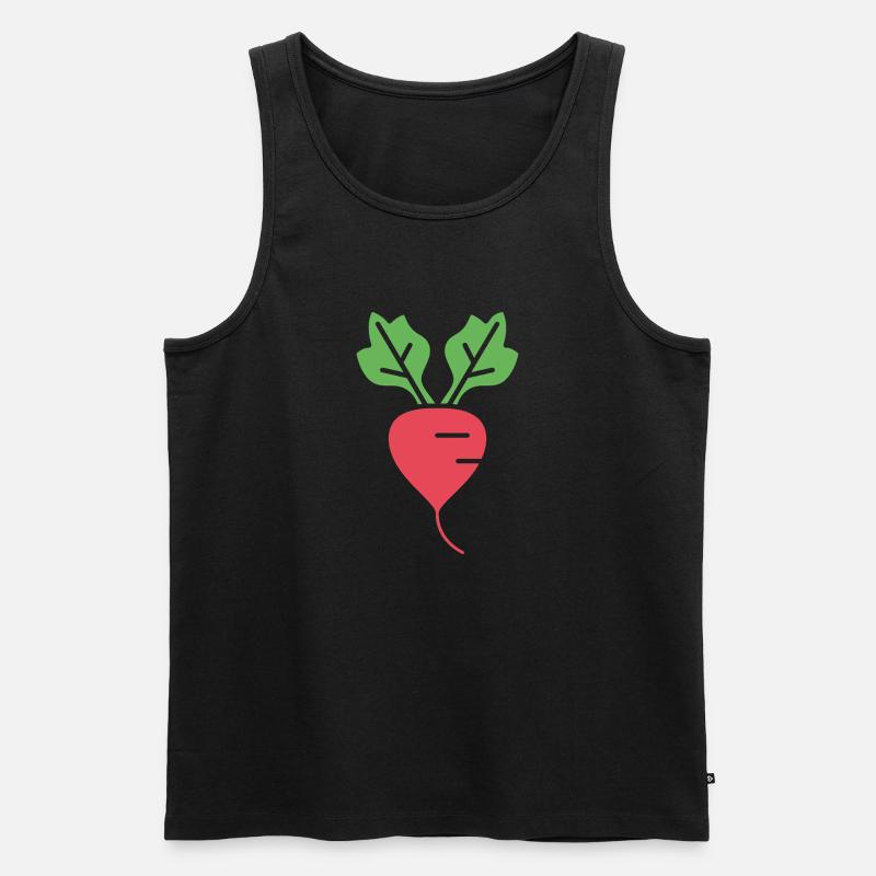 Radieschen - Männer Premium Bio Tank Top - Schwarz