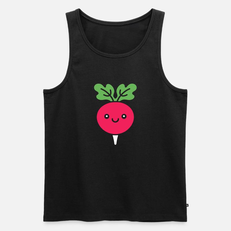 Radieschen - Männer Premium Bio Tank Top - Schwarz