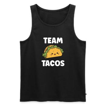 Tacos - Men's Premium Organic Tank Top - black - Front - AI Model Male 178 light (178cm)