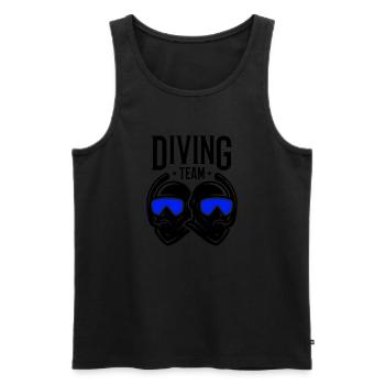 Diving Team Diving - Men's Premium Organic Tank Top - black - Front - AI Model Male 178 light (178cm)