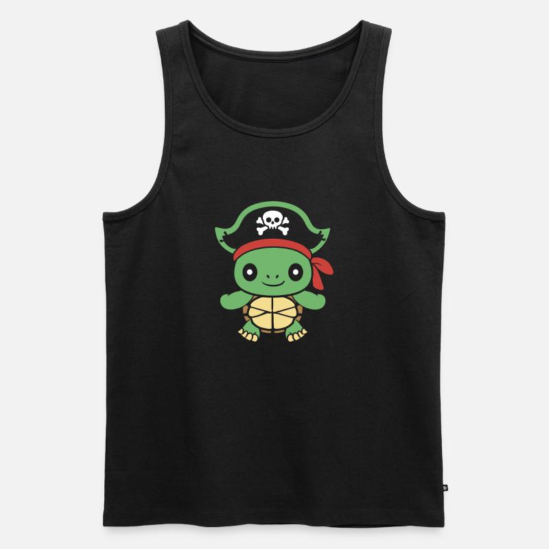 Pirat - Männer Premium Bio Tank Top - Schwarz