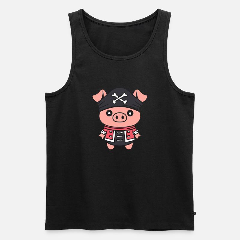 Pirat - Männer Premium Bio Tank Top - Schwarz
