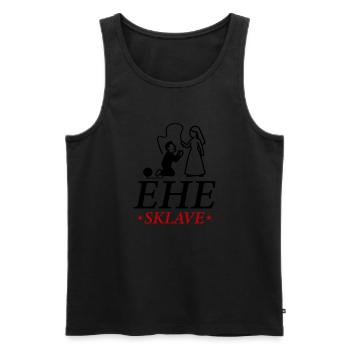 Ehesklave Hochzeit Brautpaar - Männer Premium Bio Tank Top - Schwarz - Vorne - AI Model Male 178 light (178cm)