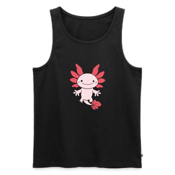 Axolotl - Männer Premium Bio Tank Top - Schwarz - Vorne - Michal (187cm)