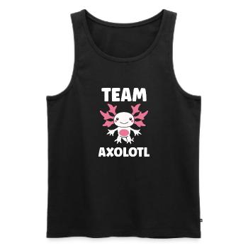 Axolotl - Männer Premium Bio Tank Top - Schwarz - Vorne - Michal (187cm)