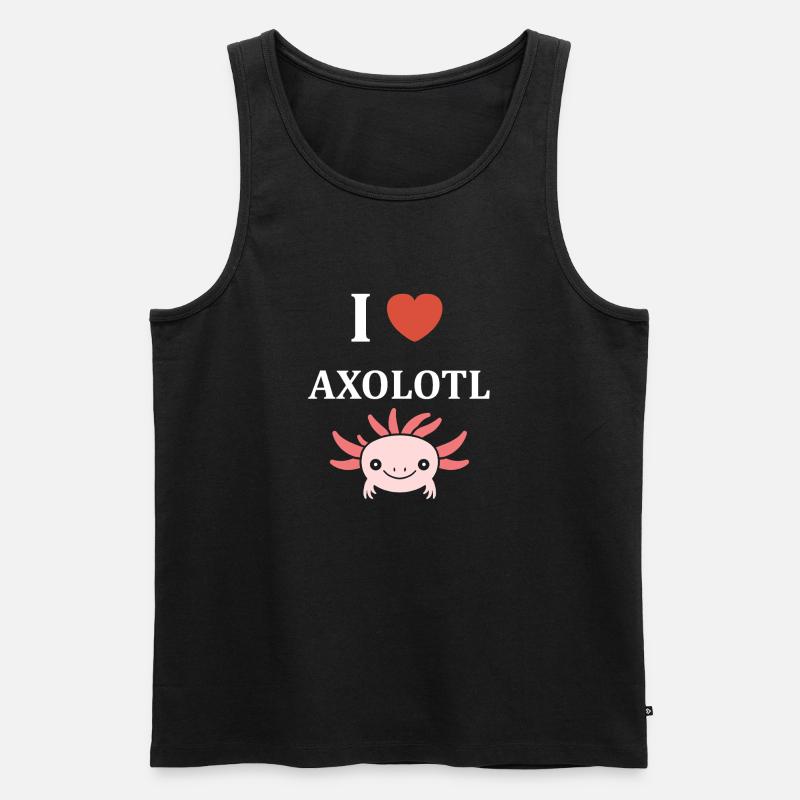 Axolotl - Männer Premium Bio Tank Top - Schwarz