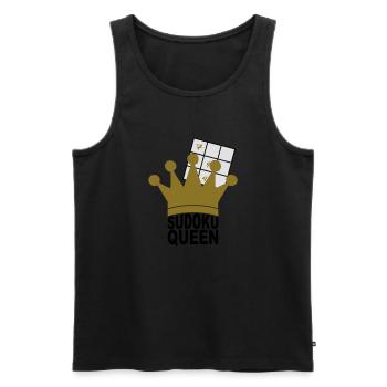 Sudoku Queen - Männer Premium Bio Tank Top - Schwarz - Vorne - AI Model Male 178 light (178cm)