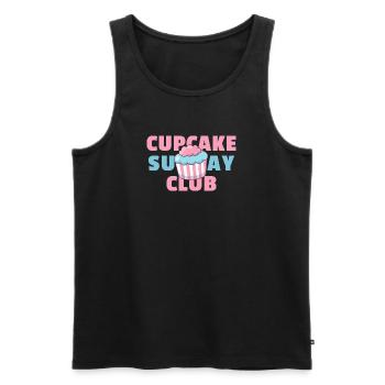 Cupcake Sunday Club - Sweet Treats Muffins - Men's Premium Organic Tank Top - black - Front - Michal (187cm)