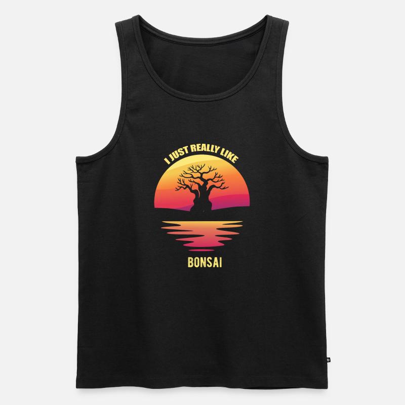 Bonsai - Männer Premium Bio Tank Top - Schwarz