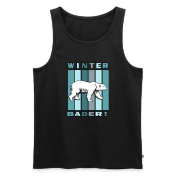 eisbad eisbär winterbader eisbademeister anbaden - Männer Premium Bio Tank Top - Schwarz - Vorne - AI Model Male 178 light (178cm)