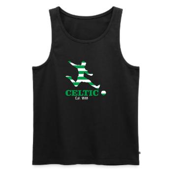 CELTIC player - Men's Premium Organic Tank Top - black - Front - Michal (187cm)