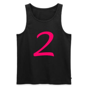 2 - Men's Premium Organic Tank Top - black - Front - AI Model Male 178 light (178cm)