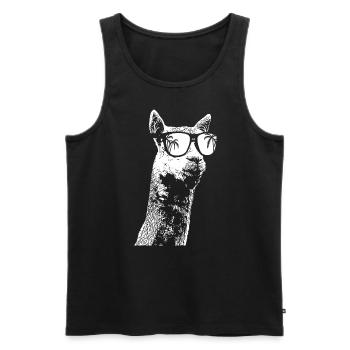 Alpaca Sonnenbrille Alpaca Alpacaliebe Tierfans Al - Männer Premium Bio Tank Top - Schwarz - Vorne - AI Model Male 178 light (178cm)