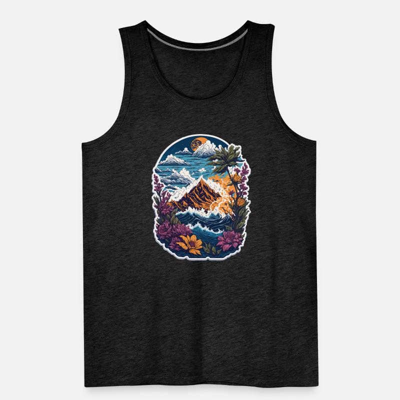 Jäger Bergsteiger Wanderer Abenteuer Männer Premium Bio Tank Top