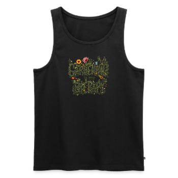 Gardening is My Therapy – Natur & Entspannung - Männer Premium Bio Tank Top - Schwarz - Vorne - Michal (187cm)