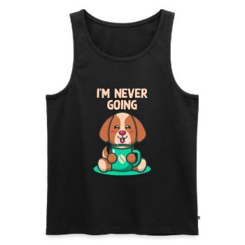 Ich werde nie introvertiert schüchterne Person uns - Männer Premium Bio Tank Top - Schwarz - Vorne - AI Model Male 178 light (178cm)