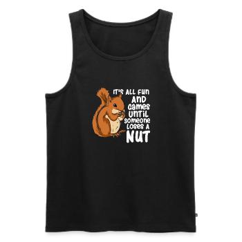 Eichhörnchen Squirrel All Fun And Games - Men's Premium Organic Tank Top - black - Front - AI Model Male 178 light (178cm)