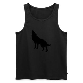 Wolf Wild Wildes Tier Rudelführer Wolfsrudel - Männer Premium Bio Tank Top - Schwarz - Vorne - AI Model Male 178 light (178cm)