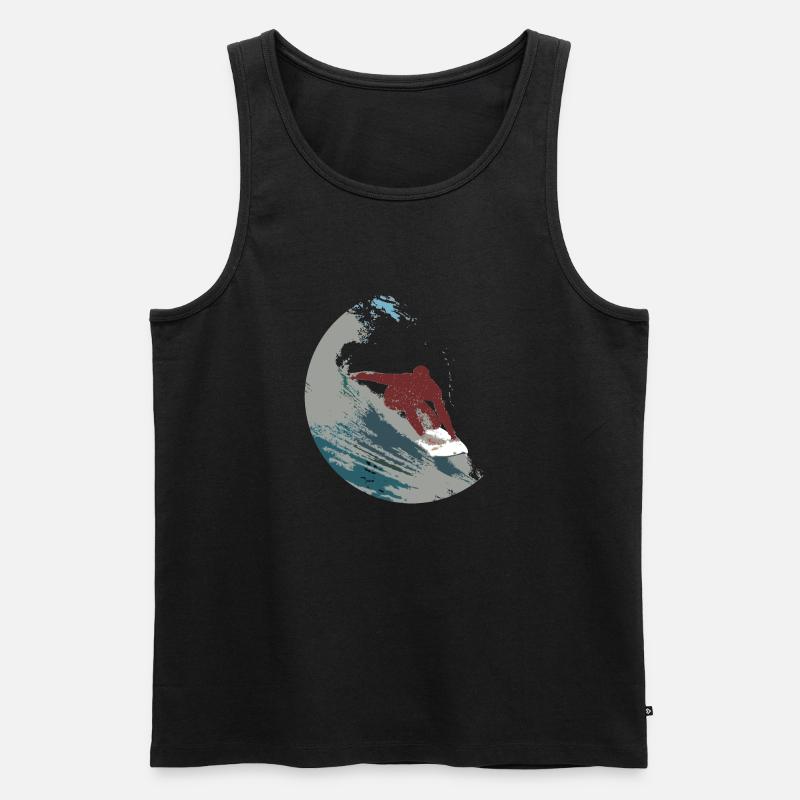 Surfer - Männer Premium Bio Tank Top - Schwarz