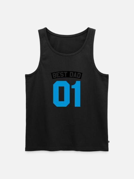 Best Dad - Männer Premium Bio Tank Top - Schwarz