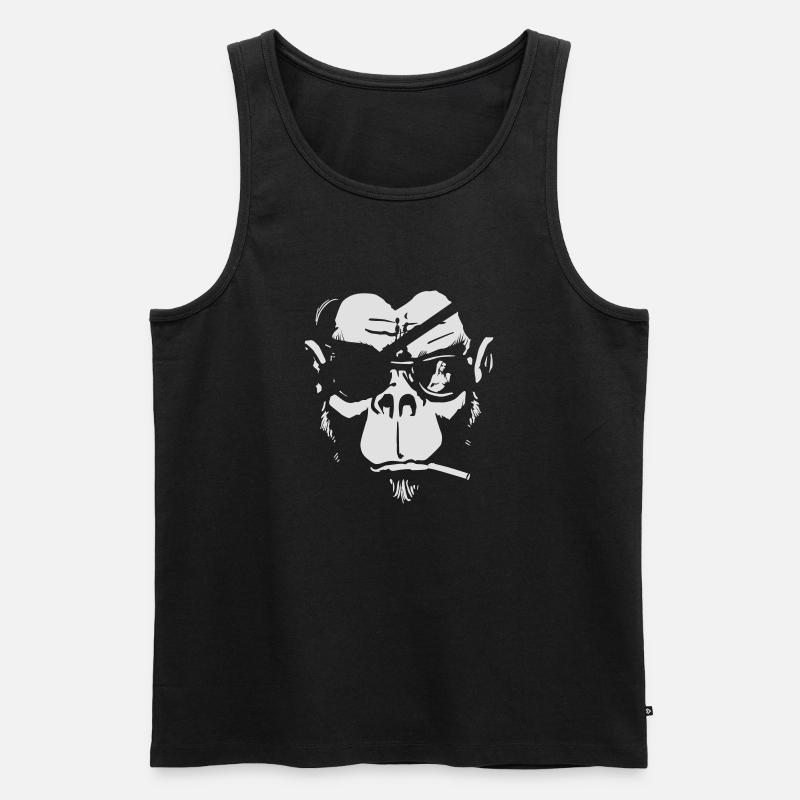 Monkey Mafia - Männer Premium Bio Tank Top - Schwarz