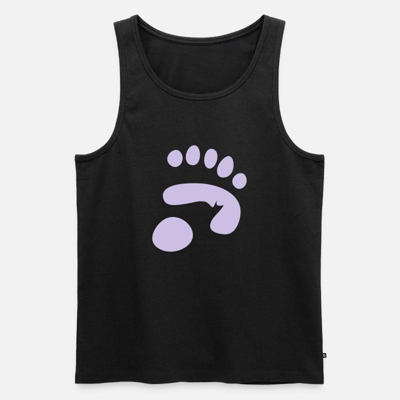 Pandapfotenabdruck - Männer Premium Bio Tank Top - Schwarz