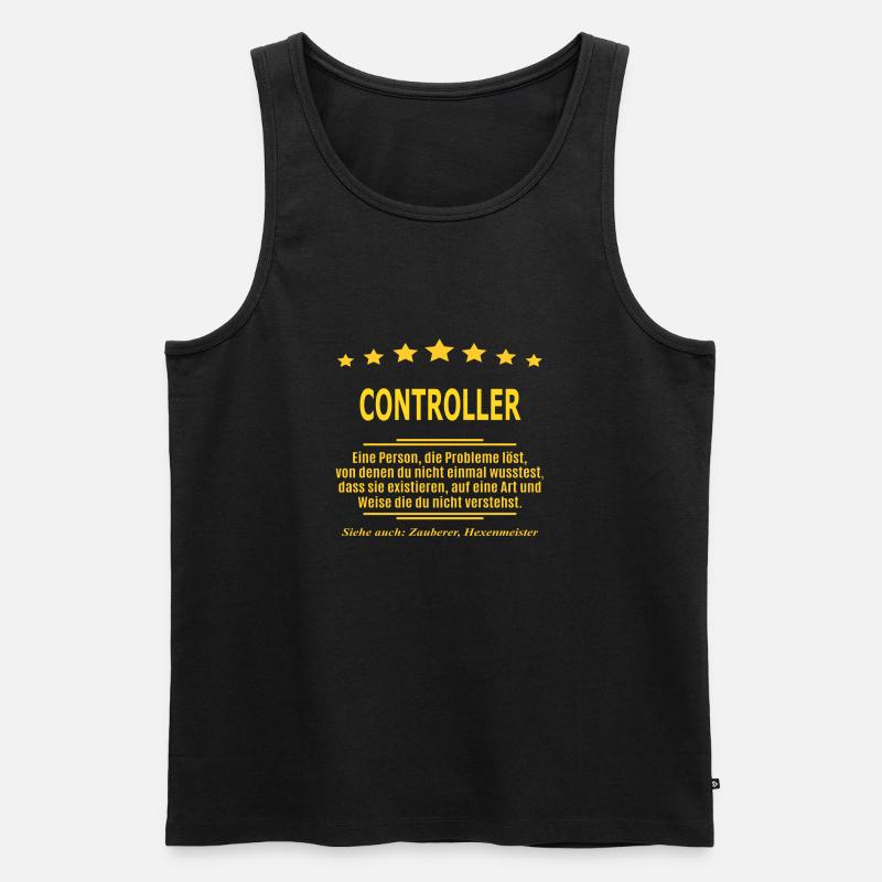 CONTROLLER - Männer Premium Bio Tank Top - Schwarz